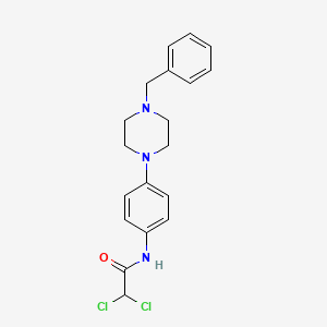 molecular formula C19H21Cl2N3O B2799776 N-[4-(4-benzylpiperazin-1-yl)phenyl]-2,2-dichloroacetamide CAS No. 303151-09-9