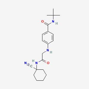 molecular formula C20H28N4O2 B2799777 N-tert-butyl-4-({[(1-cyanocyclohexyl)carbamoyl]methyl}amino)benzamide CAS No. 1241297-00-6