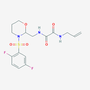molecular formula C16H19F2N3O5S B2799789 N1-allyl-N2-((3-((2,5-difluorophenyl)sulfonyl)-1,3-oxazinan-2-yl)methyl)oxalamide CAS No. 872976-51-7