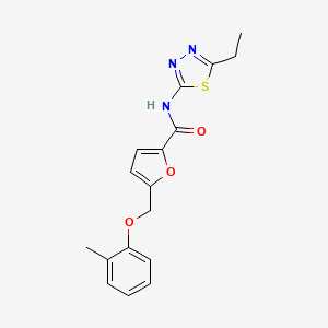 N-(5-ethyl-1,3,4-thiadiazol-2-yl)-5-[(2-methylphenoxy)methyl]furan-2-carboxamide