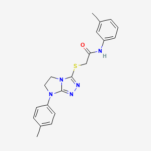 N-(3-methylphenyl)-2-{[7-(4-methylphenyl)-6,7-dihydro-5H-imidazo[2,1-c][1,2,4]triazol-3-yl]thio}acetamide