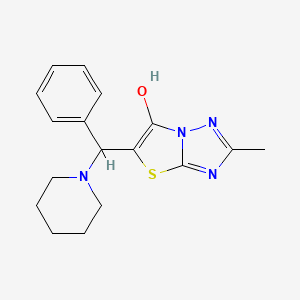 molecular formula C17H20N4OS B2799800 2-Methyl-5-(phenyl(piperidin-1-yl)methyl)thiazolo[3,2-b][1,2,4]triazol-6-ol CAS No. 162661-13-4