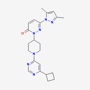 2-[1-(6-Cyclobutylpyrimidin-4-yl)piperidin-4-yl]-6-(3,5-dimethylpyrazol-1-yl)pyridazin-3-one