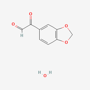 molecular formula C9H8O5 B2799802 2-(Benzo[d][1,3]dioxol-5-yl)-2-oxoacetaldehyde hydrate CAS No. 362609-92-5