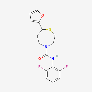 B2799803 N-(2,6-difluorophenyl)-7-(furan-2-yl)-1,4-thiazepane-4-carboxamide CAS No. 1705989-64-5