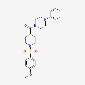 molecular formula C23H29N3O4S B2799809 1-({1-[(4-Methoxyphenyl)sulfonyl]piperidin-4-yl}carbonyl)-4-phenylpiperazine CAS No. 444788-98-1