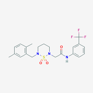 2-(6-(2,5-dimethylbenzyl)-1,1-dioxido-1,2,6-thiadiazinan-2-yl)-N-(3-(trifluoromethyl)phenyl)acetamide