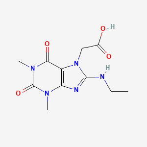 2-[8-(Ethylamino)-1,3-dimethyl-2,6-dioxopurin-7-yl]acetic acid