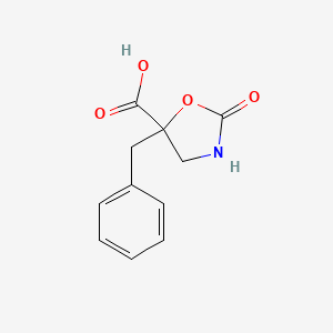 molecular formula C11H11NO4 B2799824 5-Benzyl-2-oxo-1,3-oxazolidine-5-carboxylic acid CAS No. 2248379-23-7