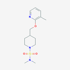 molecular formula C14H23N3O3S B2799830 N,N-Dimethyl-4-[(3-methylpyridin-2-yl)oxymethyl]piperidine-1-sulfonamide CAS No. 2380170-00-1