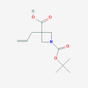 molecular formula C12H19NO4 B2799848 3-烯丙基-1-(叔丁氧羰基)氮杂丙烷-3-羧酸 CAS No. 1936583-41-3