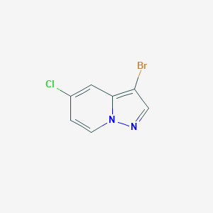 molecular formula C7H4BrClN2 B2799851 3-Bromo-5-chloropyrazolo[1,5-a]pyridine CAS No. 1513107-15-7