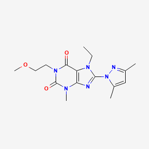8-(3,5-dimethyl-1H-pyrazol-1-yl)-7-ethyl-1-(2-methoxyethyl)-3-methyl-1H-purine-2,6(3H,7H)-dione