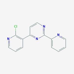 molecular formula C14H9ClN4 B2799864 4-(2-Chloropyridin-3-yl)-2-(pyridin-2-yl)pyrimidine CAS No. 1312186-08-5