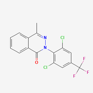 molecular formula C16H9Cl2F3N2O B2799877 2-[2,6-二氯-4-(三氟甲基)苯基]-4-甲基-1(2H)-邻苯二嗪酮 CAS No. 672951-12-1