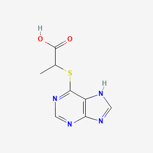 molecular formula C8H8N4O2S B2799880 2-(7H-purin-6-ylsulfanyl)propanoic Acid CAS No. 15268-84-5