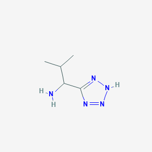 molecular formula C5H11N5 B2799881 2-methyl-1-(2H-1,2,3,4-tetrazol-5-yl)propan-1-amine CAS No. 32495-05-9