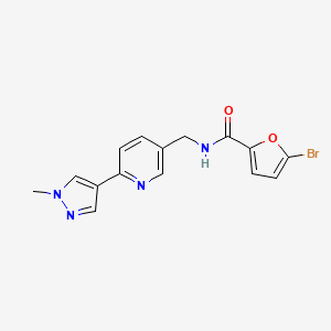 molecular formula C15H13BrN4O2 B2799882 5-溴-N-((6-(1-甲基-1H-吡唑-4-基)吡啶-3-基)甲基)呋喃-2-甲酰胺 CAS No. 2034312-67-7
