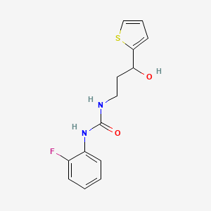 1-(2-Fluorophenyl)-3-(3-hydroxy-3-(thiophen-2-yl)propyl)urea