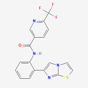 N-(2-(imidazo[2,1-b]thiazol-6-yl)phenyl)-6-(trifluoromethyl)nicotinamide
