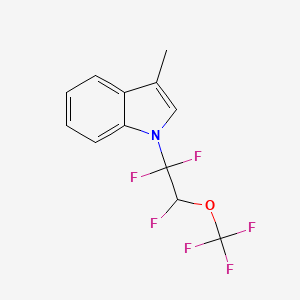 molecular formula C12H9F6NO B2799889 3-Methyl-1-[1,1,2-trifluoro-2-(trifluoromethoxy)ethyl]indole CAS No. 2375260-74-3