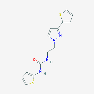 1-(thiophen-2-yl)-3-(2-(3-(thiophen-2-yl)-1H-pyrazol-1-yl)ethyl)urea