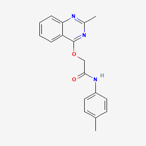 molecular formula C18H17N3O2 B2799894 2-((2-甲基喹唑啉-4-基)氧基)-N-(对甲苯基)乙酰胺 CAS No. 1029764-00-8