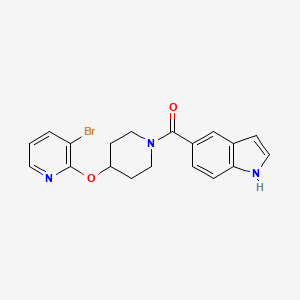 (4-((3-bromopyridin-2-yl)oxy)piperidin-1-yl)(1H-indol-5-yl)methanone