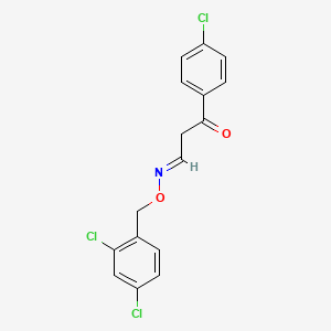 molecular formula C16H12Cl3NO2 B2799902 3-(4-chlorophenyl)-3-oxopropanal O-(2,4-dichlorobenzyl)oxime CAS No. 339022-09-2
