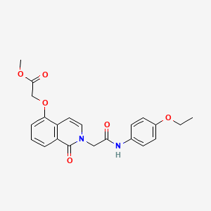 molecular formula C22H22N2O6 B2799906 Methyl 2-[2-[2-(4-ethoxyanilino)-2-oxoethyl]-1-oxoisoquinolin-5-yl]oxyacetate CAS No. 868225-12-1