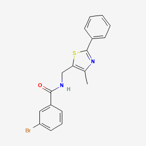 3-bromo-N-((4-methyl-2-phenylthiazol-5-yl)methyl)benzamide