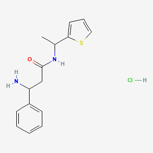 3-amino-3-phenyl-N-[1-(thiophen-2-yl)ethyl]propanamide hydrochloride