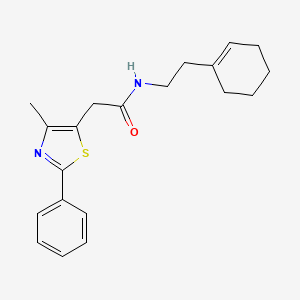molecular formula C20H24N2OS B2799917 N-(2-(cyclohex-1-en-1-yl)ethyl)-2-(4-methyl-2-phenylthiazol-5-yl)acetamide CAS No. 1206994-18-4