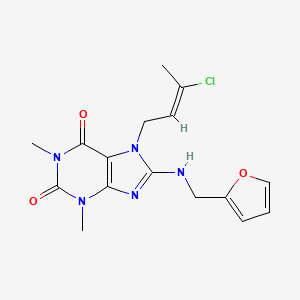 (E)-7-(3-chlorobut-2-en-1-yl)-8-((furan-2-ylmethyl)amino)-1,3-dimethyl-1H-purine-2,6(3H,7H)-dione