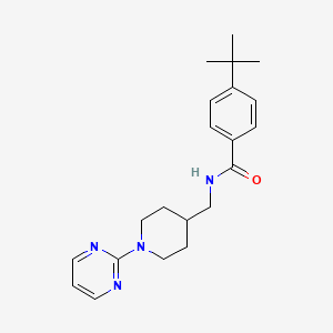 molecular formula C21H28N4O B2799923 4-(叔丁基)-N-((1-(嘧啶-2-基)哌啶-4-基)甲基)苯甲酰胺 CAS No. 1235080-39-3