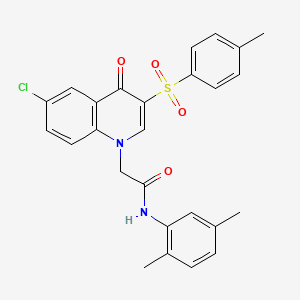 molecular formula C26H23ClN2O4S B2799929 2-(6-氯-4-氧代-3-对甲苯磺酰喹啉-1(4H)-基)-N-(2,5-二甲基苯基)乙酰胺 CAS No. 902291-71-8