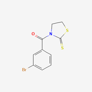 molecular formula C10H8BrNOS2 B2799931 3-(3-Bromobenzoyl)-1,3-thiazolidine-2-thione CAS No. 872587-20-7