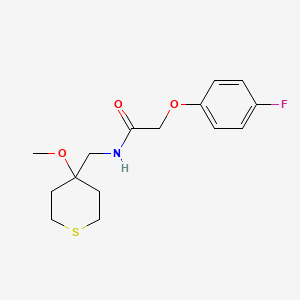 2-(4-fluorophenoxy)-N-((4-methoxytetrahydro-2H-thiopyran-4-yl)methyl)acetamide