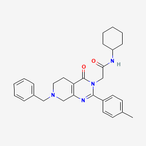 3-({2-[(3,4-dimethylphenyl)amino]-2-oxoethyl}thio)-N-(3-methylphenyl)[1,2,4]triazolo[4,3-a]pyridine-6-carboxamide
