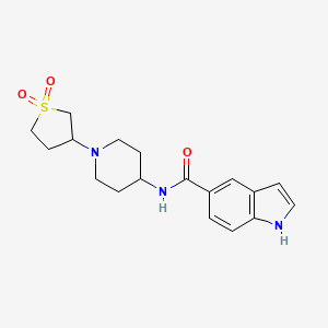 N-(1-(1,1-dioxidotetrahydrothiophen-3-yl)piperidin-4-yl)-1H-indole-5-carboxamide