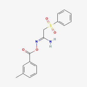 N'-[(3-methylbenzoyl)oxy]-2-(phenylsulfonyl)ethanimidamide