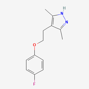molecular formula C13H15FN2O B2799948 4-[2-(4-fluorophenoxy)ethyl]-3,5-dimethyl-1H-pyrazole CAS No. 1038990-11-2