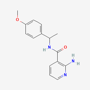 molecular formula C15H17N3O2 B2799949 2-amino-N-[1-(4-methoxyphenyl)ethyl]pyridine-3-carboxamide CAS No. 1326919-44-1