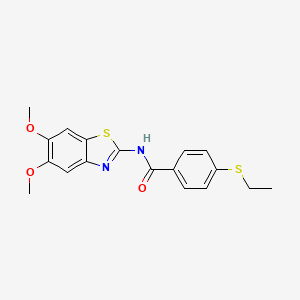 N-(5,6-dimethoxybenzo[d]thiazol-2-yl)-4-(ethylthio)benzamide