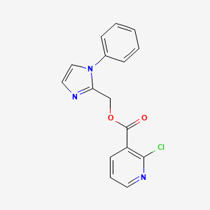 molecular formula C16H12ClN3O2 B2799967 (1-phenyl-1H-imidazol-2-yl)methyl 2-chloropyridine-3-carboxylate CAS No. 1808687-91-3