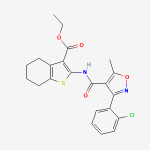 Ethyl 2-((3-(2-chlorophenyl)-5-methylisoxazol-4-YL)carbonylamino)-4,5,6,7-tetrahydrobenzo[B]thiophene-3-carboxylate