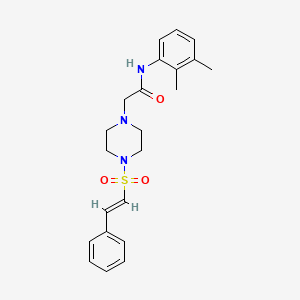 N-(2,3-dimethylphenyl)-2-[4-[(E)-2-phenylethenyl]sulfonylpiperazin-1-yl]acetamide