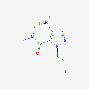molecular formula C8H13FN4O B2799992 4-Amino-1-(2-fluoroethyl)-N,N-dimethyl-1H-pyrazole-5-carboxamide CAS No. 2101199-58-8