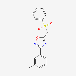 5-((Phenylsulfonyl)methyl)-3-(m-tolyl)-1,2,4-oxadiazole