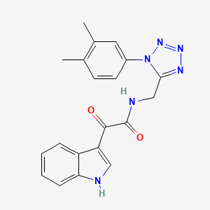 N-[[1-(3,4-dimethylphenyl)tetrazol-5-yl]methyl]-2-(1H-indol-3-yl)-2-oxoacetamide